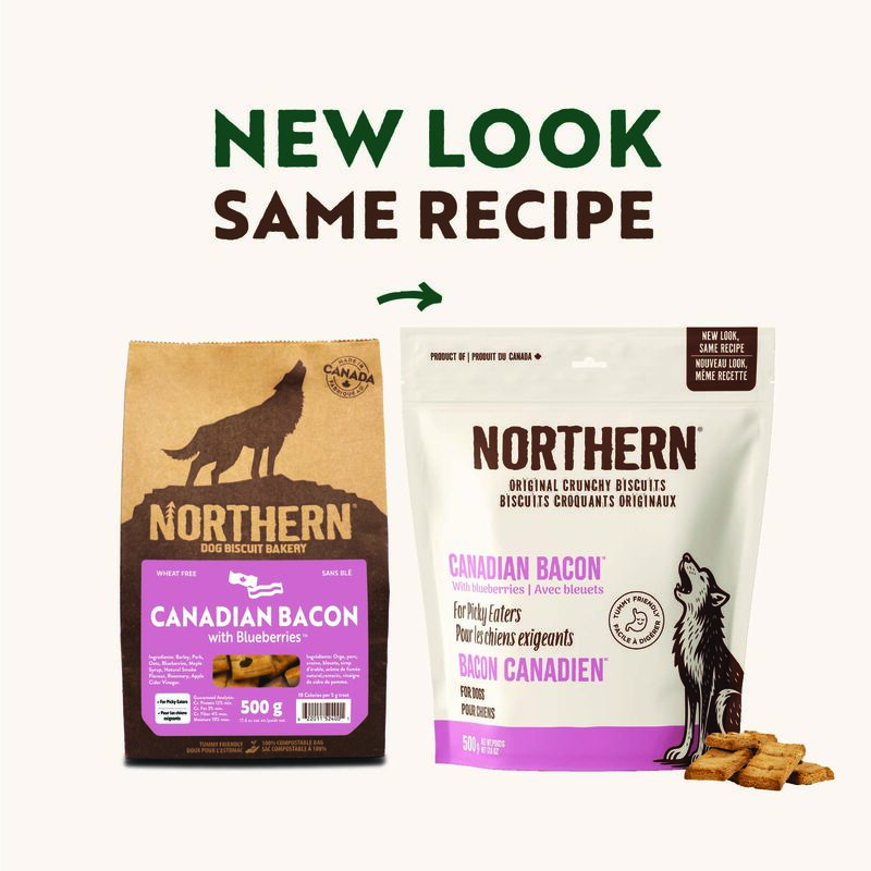 Northern Biscuit, Wheat Free, Canadian Bacon with Blueberries - 500 g - Dog Biscuit image number null